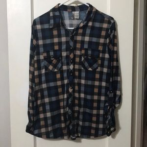 Love Potion Plaid Collared Button Up